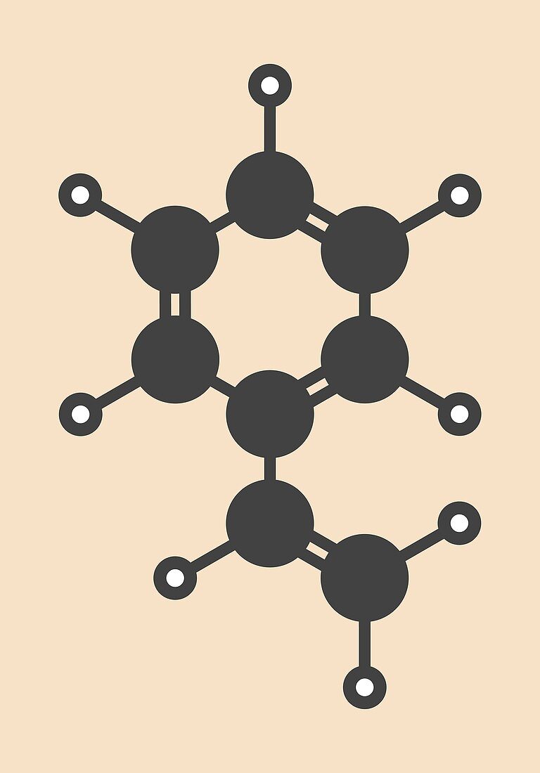 Polystyrene building block molecule