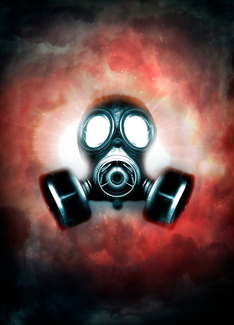 Gas mask,illustration