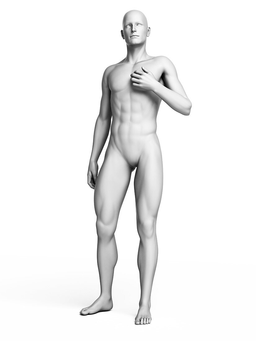 Man standing,illustration