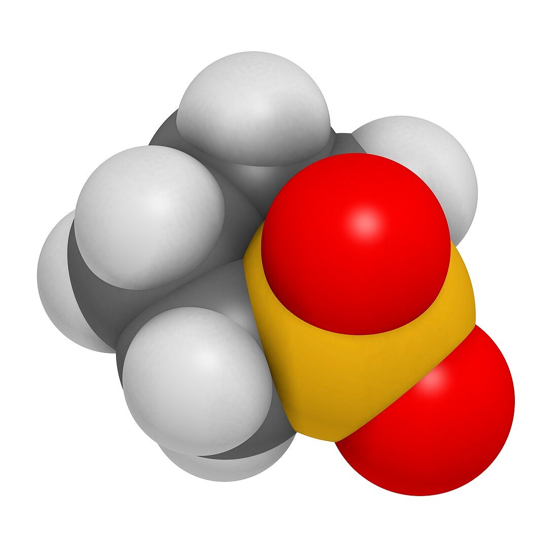 Sulfolane industrial solvent molecule