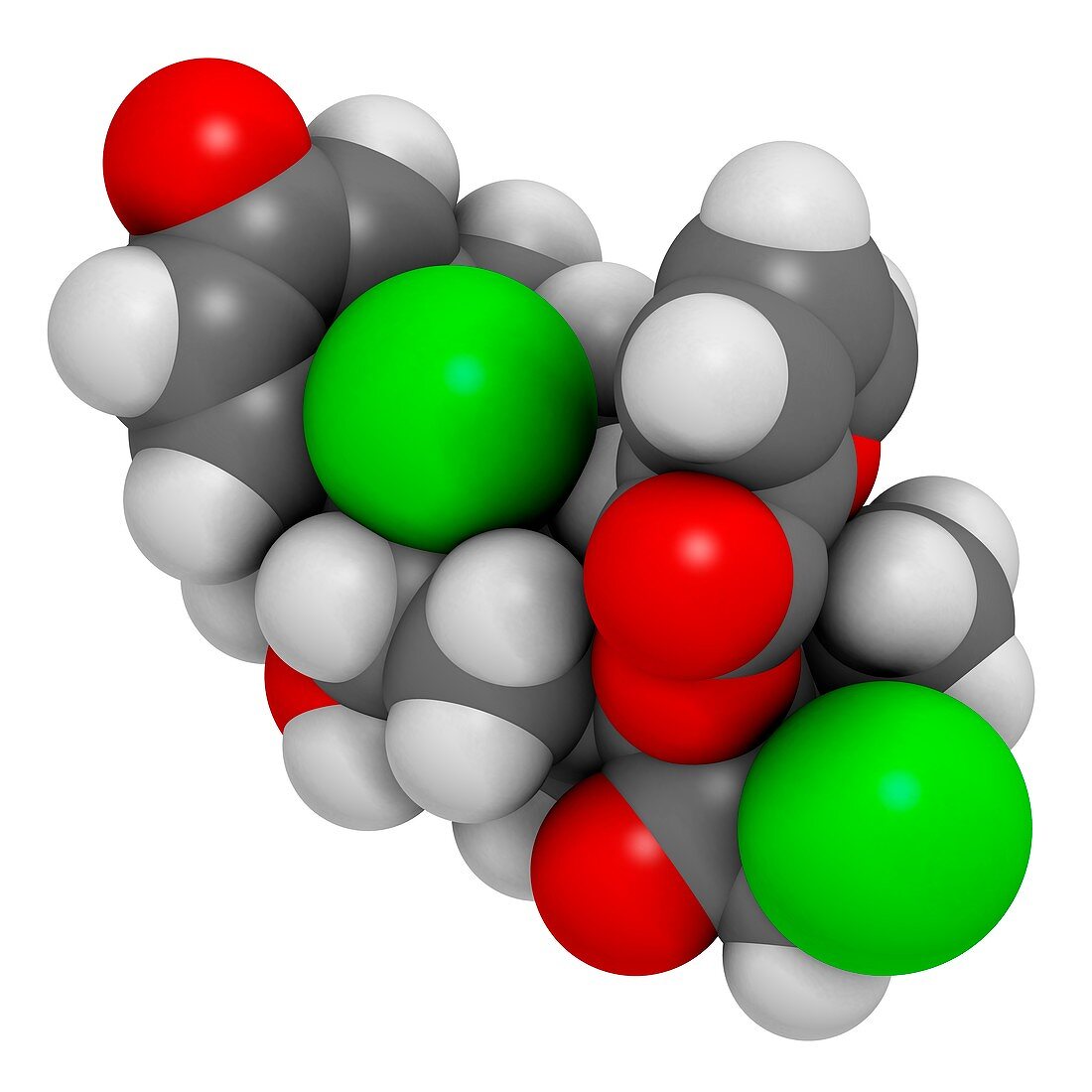 Mometasone furoate steroid drug molecule