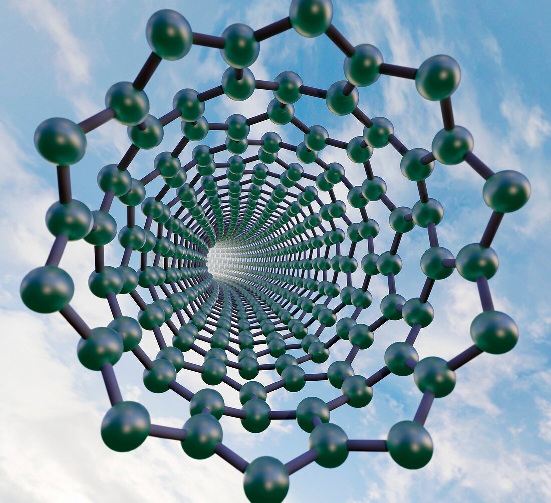 Graphene nanotube,illustration