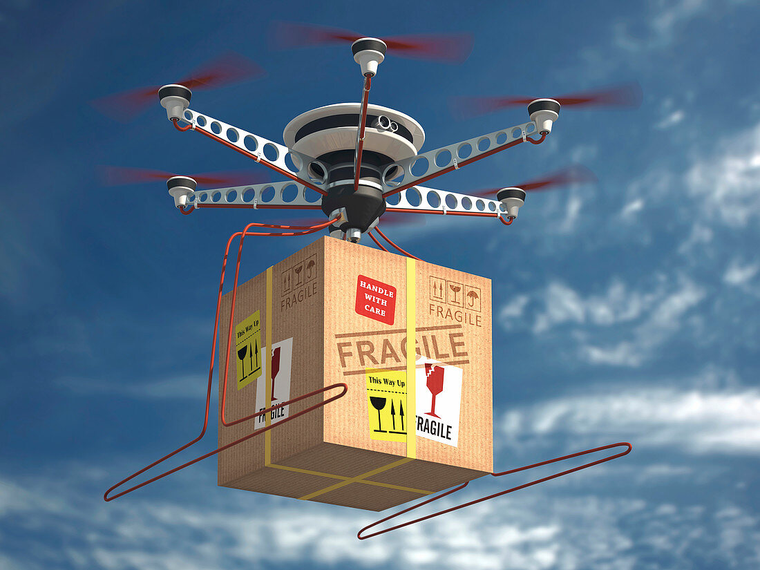 Parcel delivered by drone