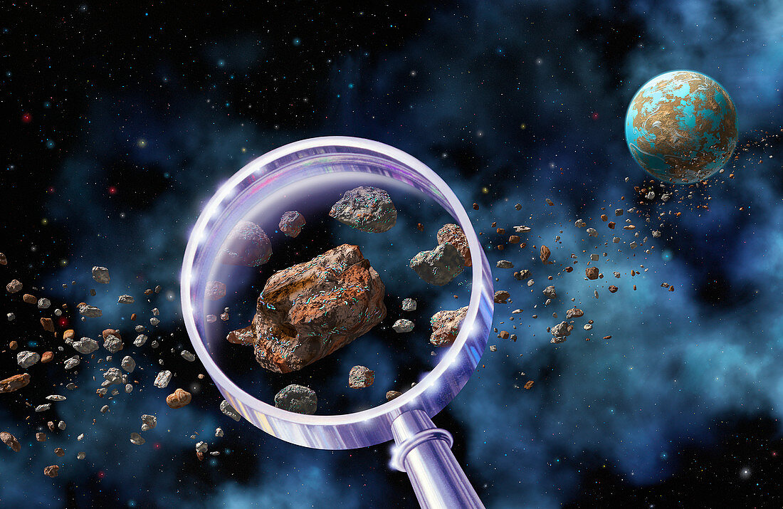 Alien microbes on meteorites
