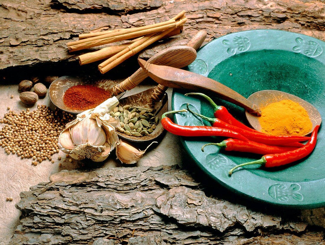 Assortment of spices with medicinal qualities