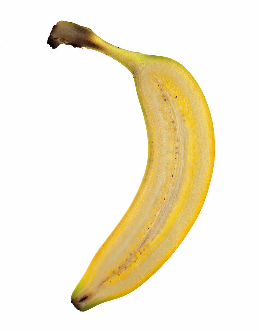Halved banana