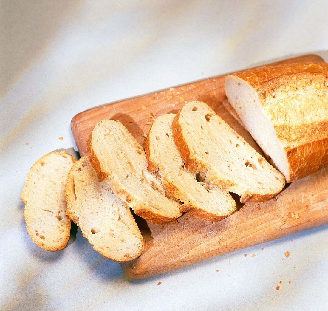 Sliced white bread