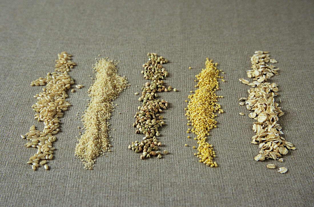 Row of grains