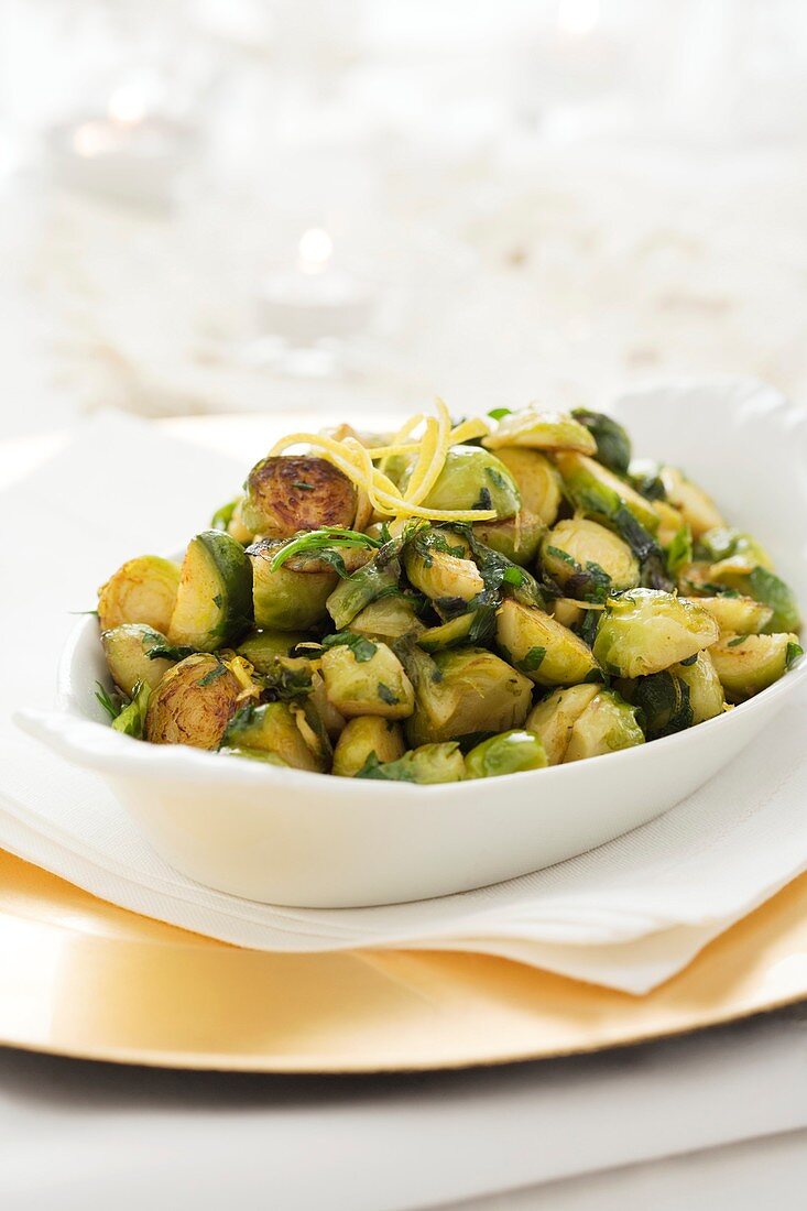 Cooked Brussels sprouts