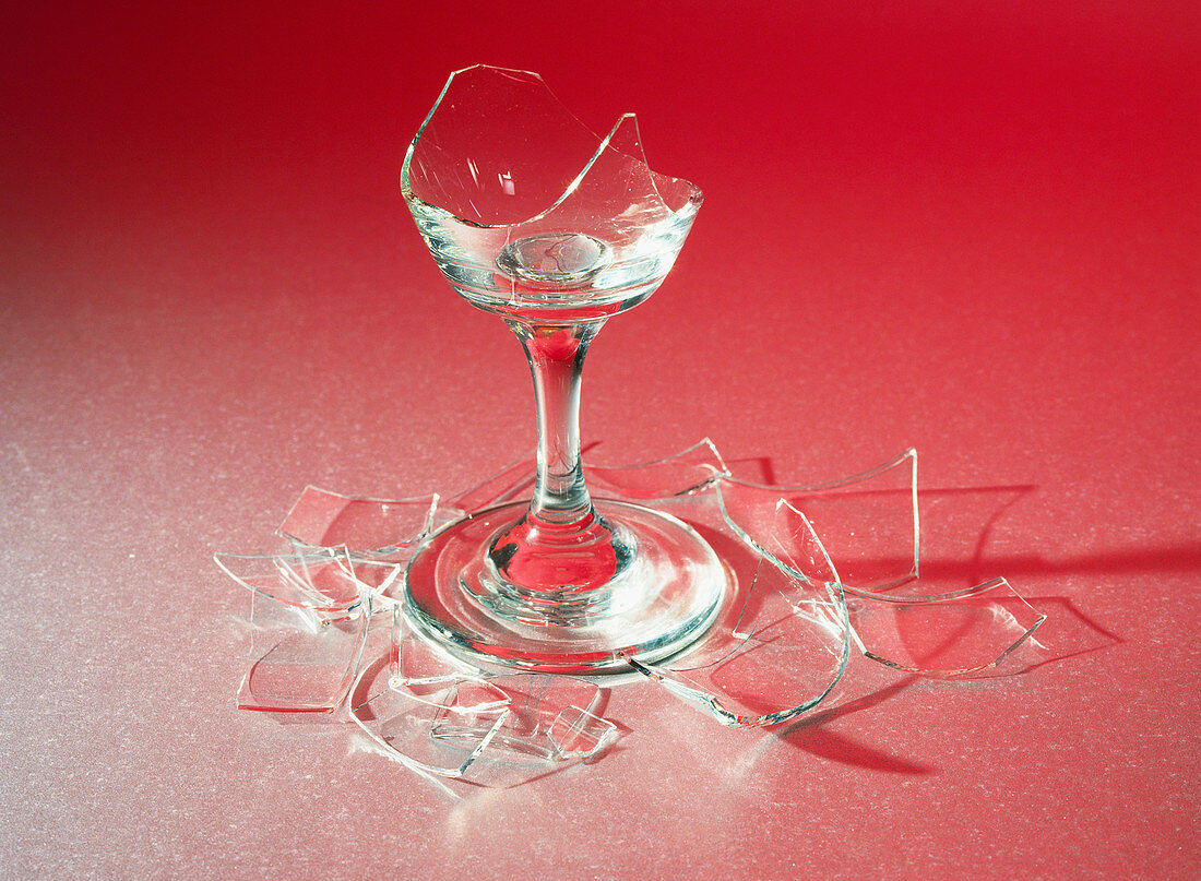 Glass shattered by sound