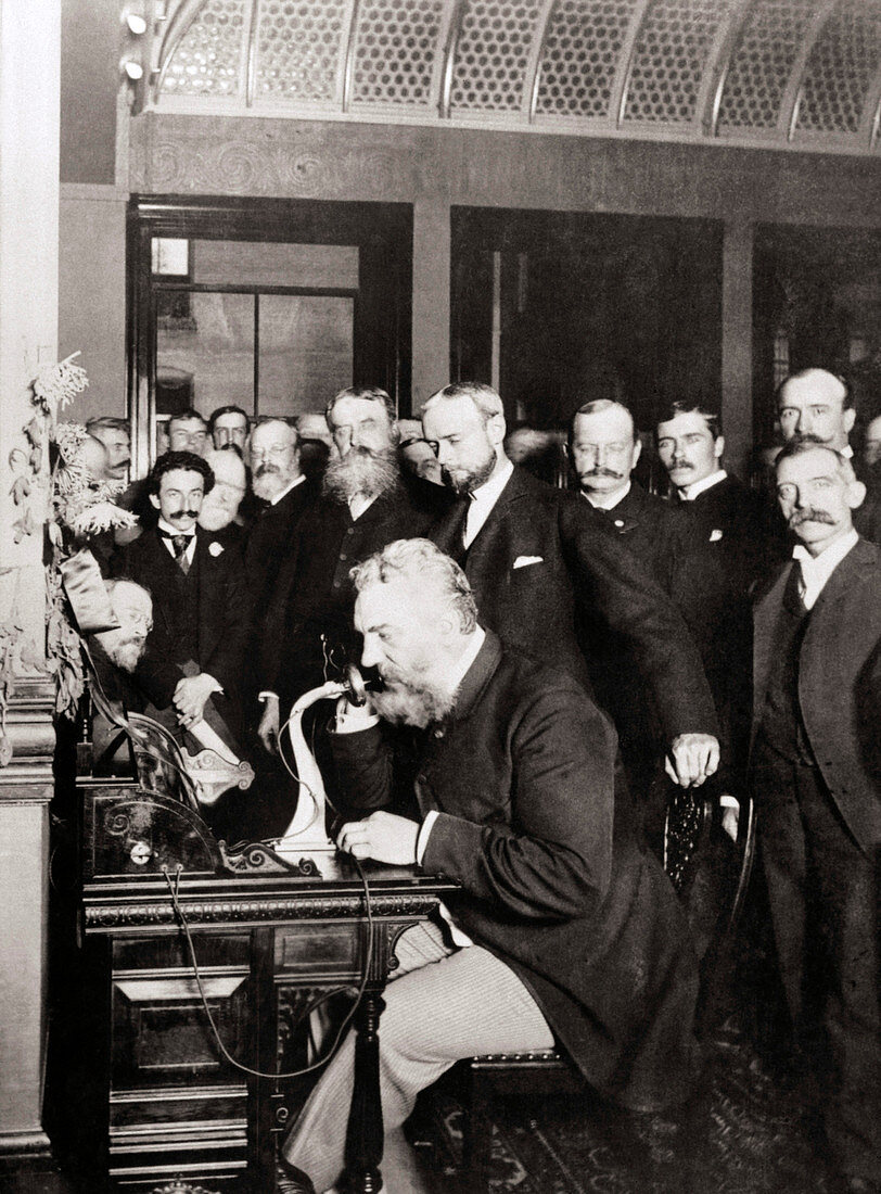 Opening New York-Chicago telephone line