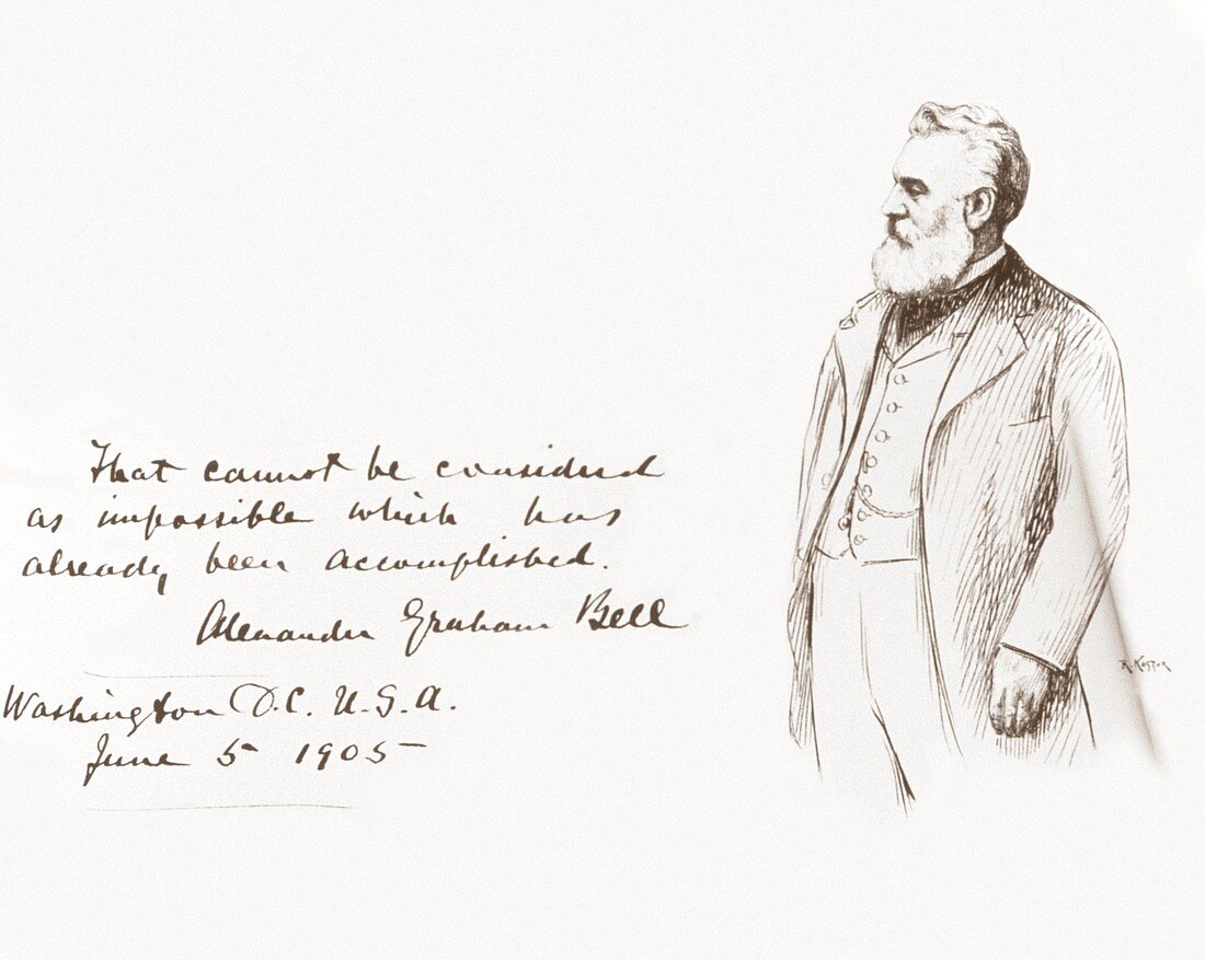 Portrait of Alexander Graham Bell (by R.Kastor)