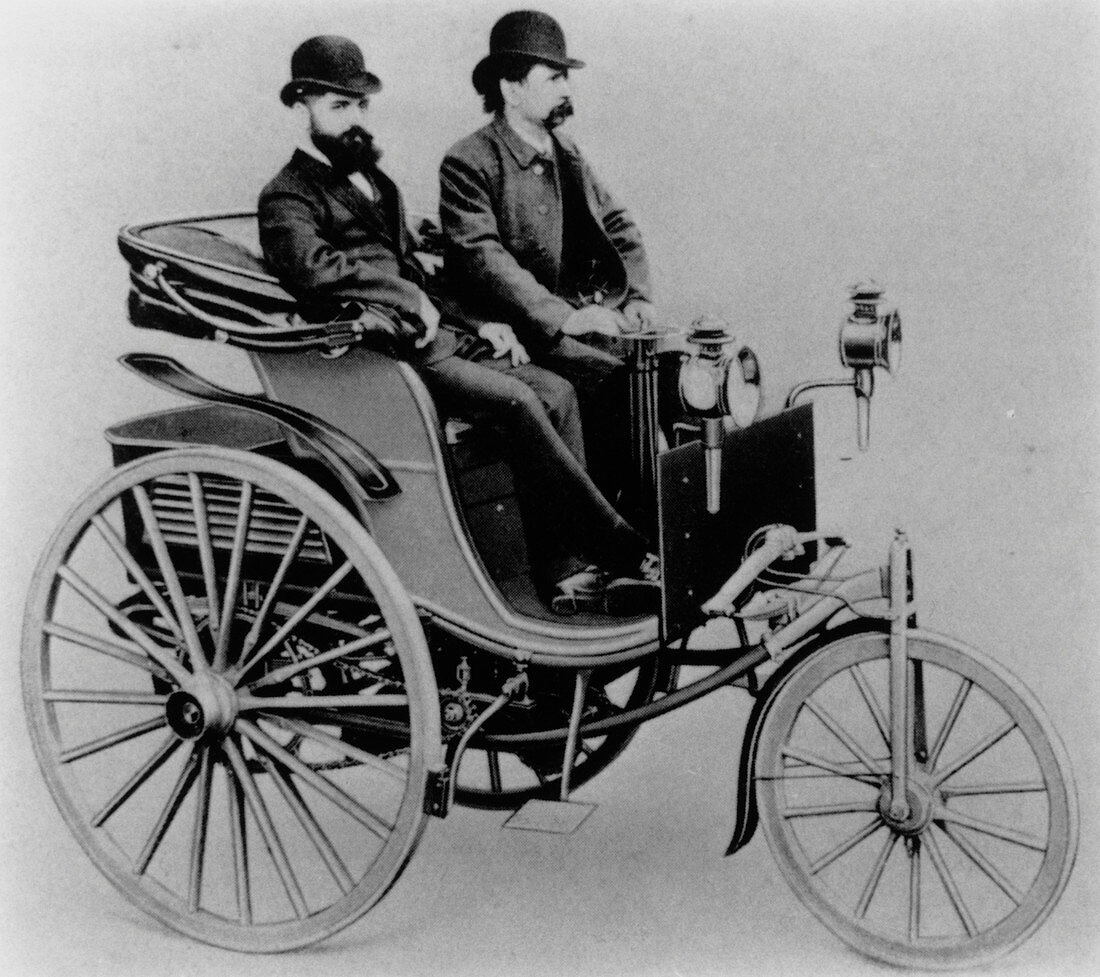 Karl Benz in his third car,1888