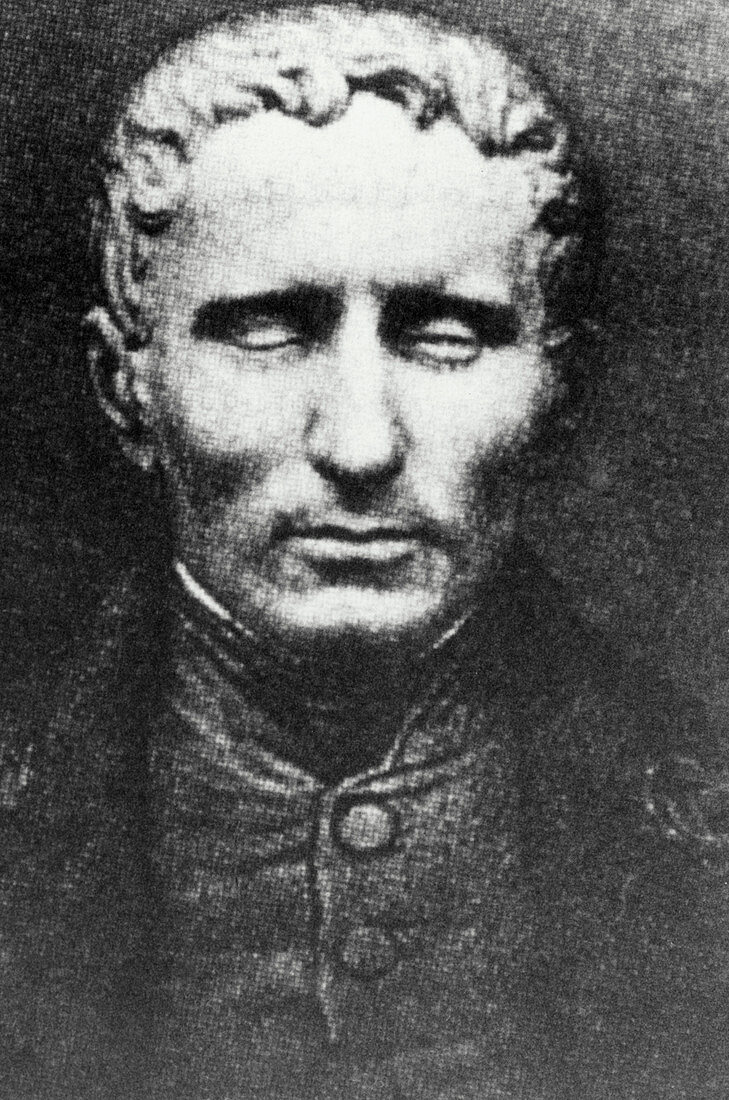 Portrait of the French educationist,Louis Braille