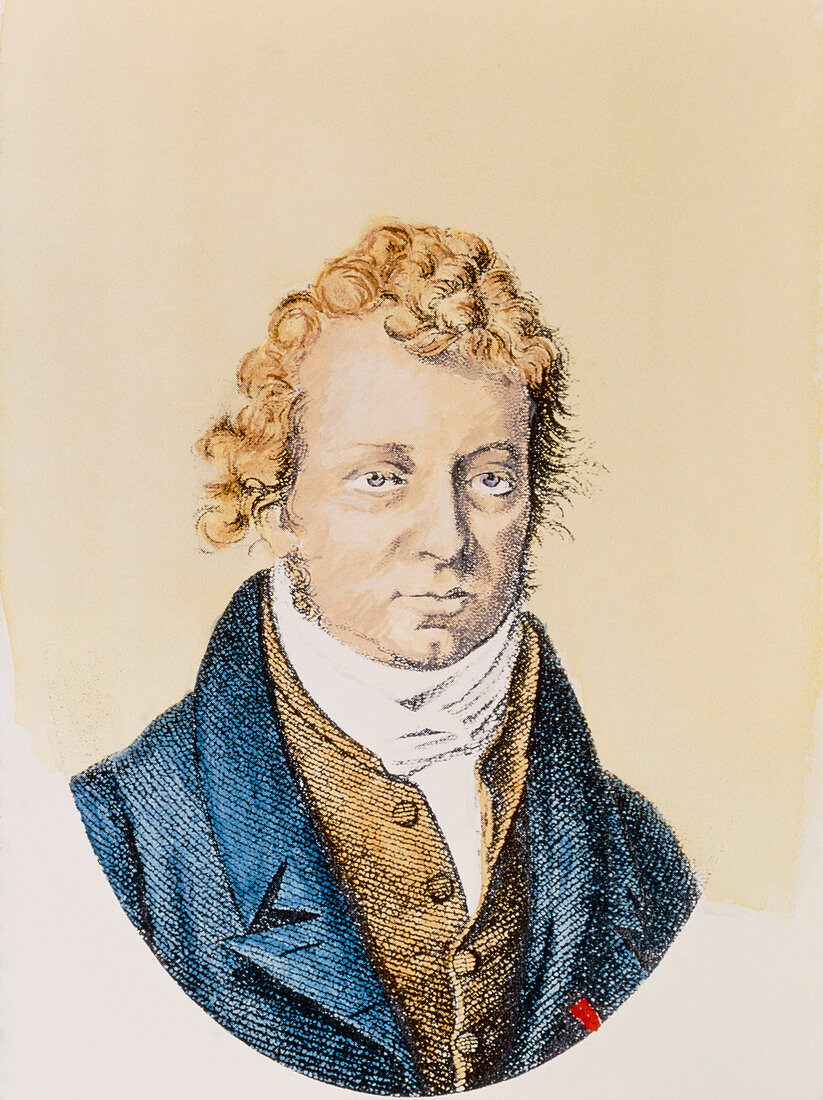 Engraving of Andre Ampere,French physicist