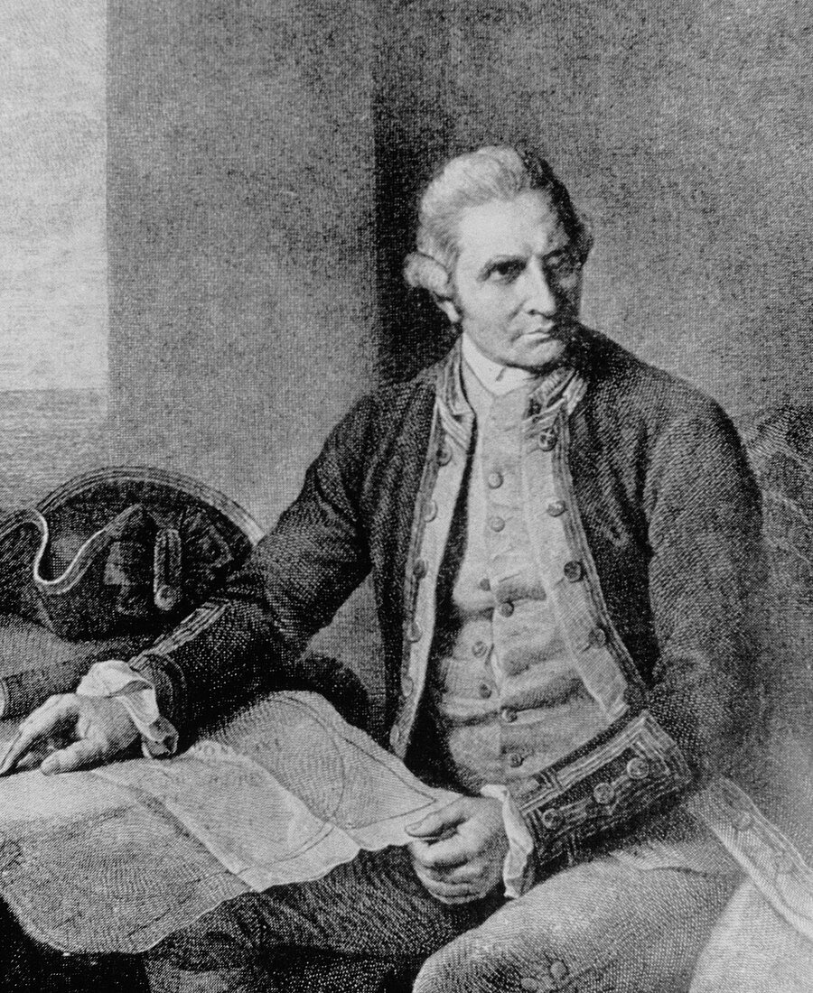 Engraving of Captain James Cook