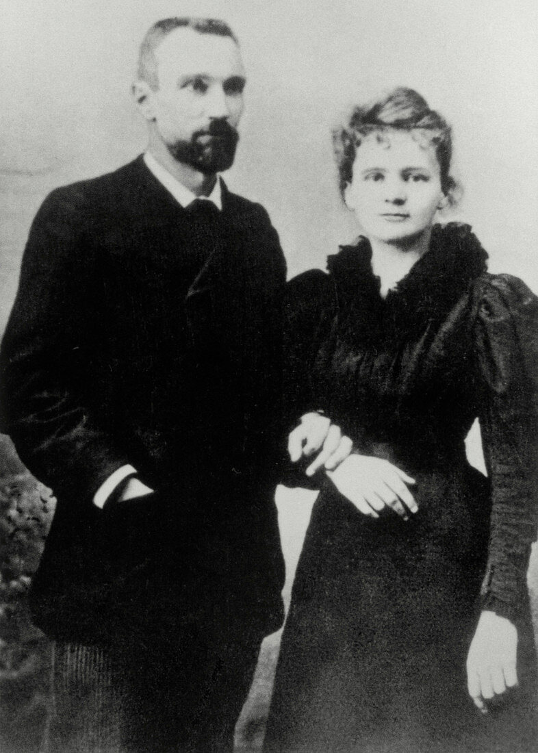 Pierre and Marie Curie in year of marriage,1895
