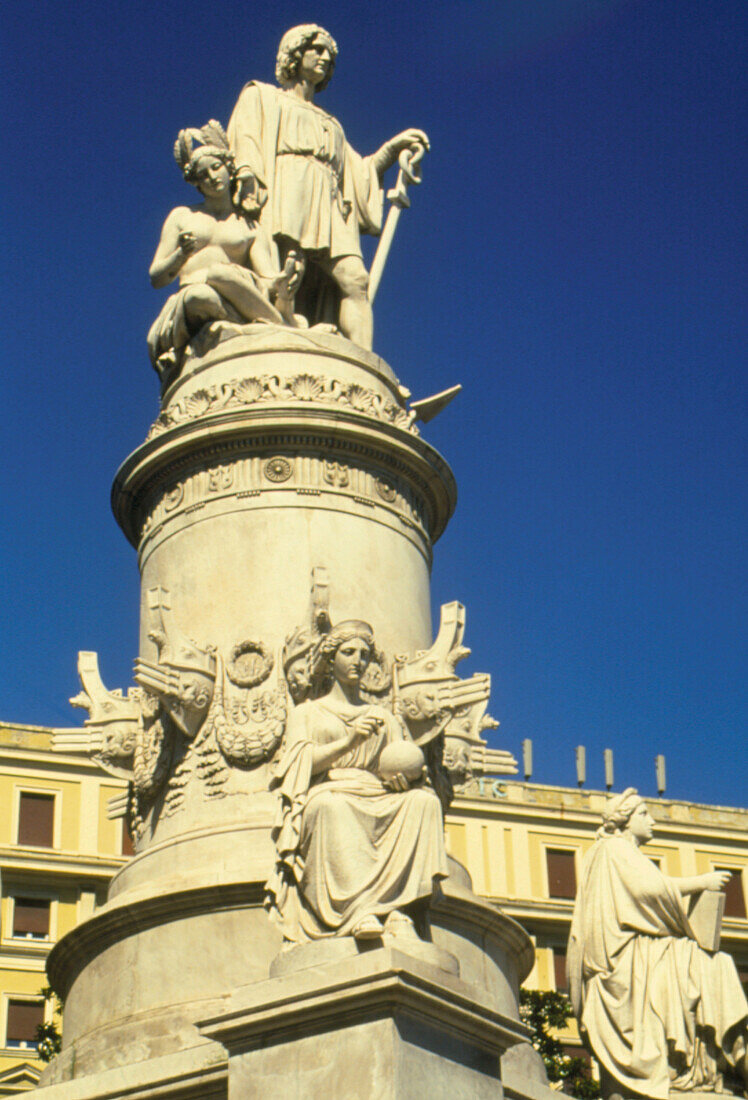 Statue of Christopher Columbus in Genoa,Italy