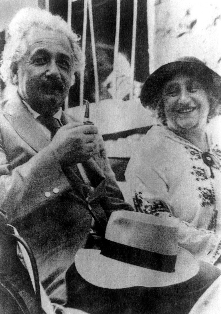 Photo of Albert and Elsa Einstein,1920s