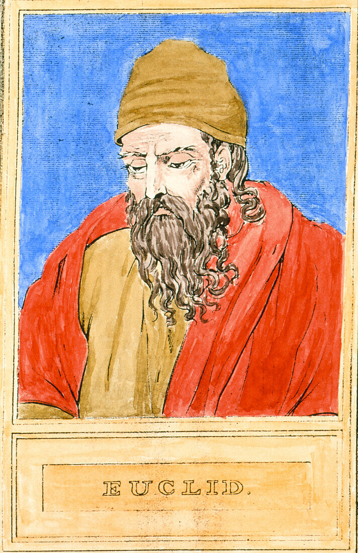 Portrait of Euclid,ancient Greek mathematician