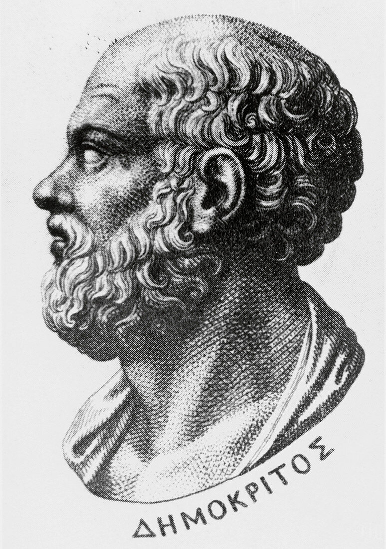Engraving of Democritus,Greek philosopher