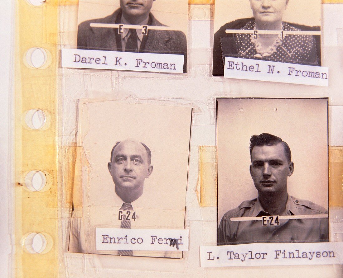ID photo of Enrico Fermi,Los Alamos
