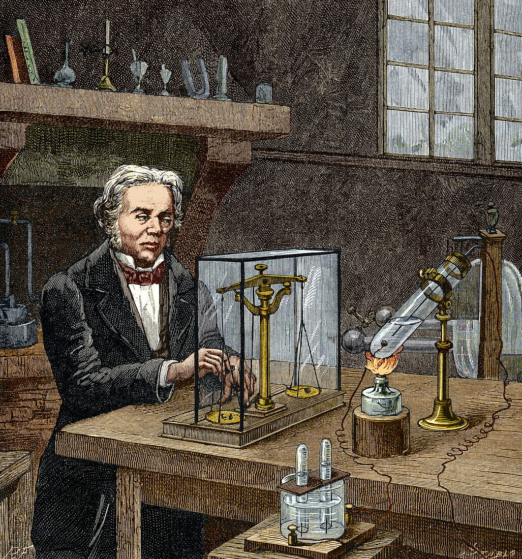 Faraday's electrolysis experiment,1833