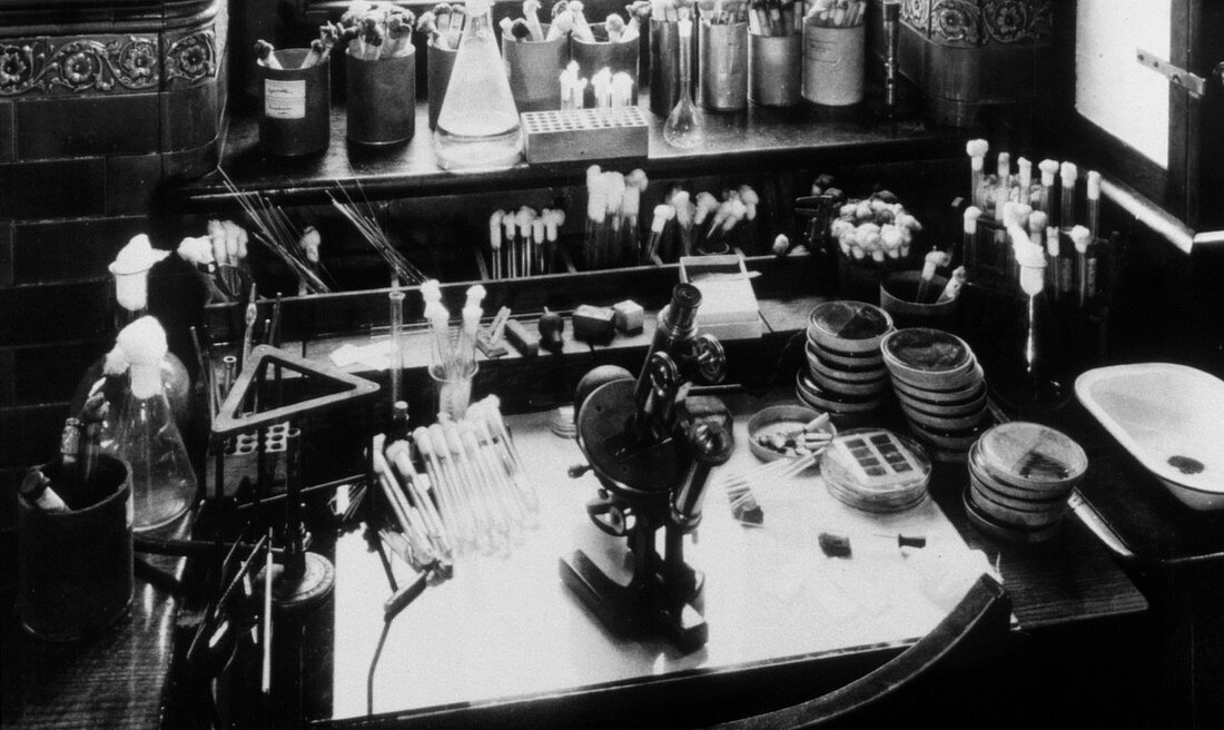 Sir Alexander Fleming's laboratory
