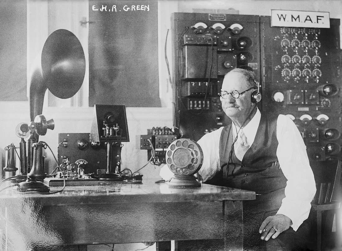 E.H.R. Green,radio enthusiast