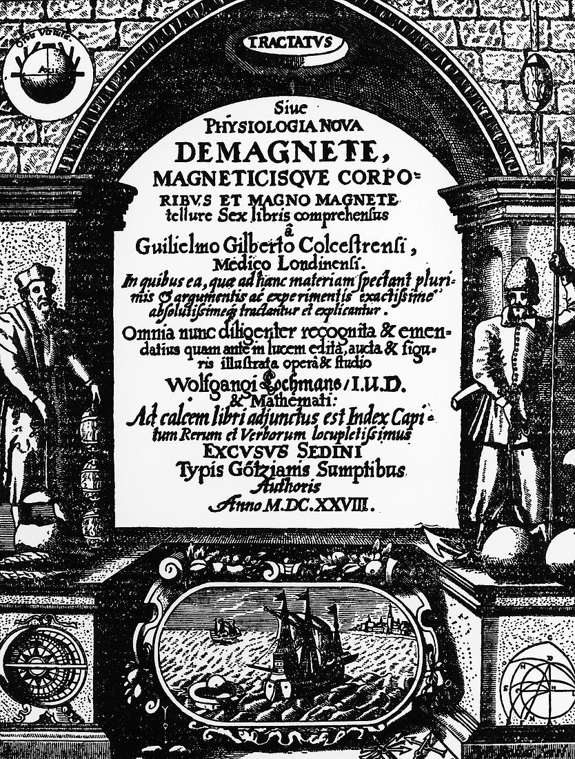 Title page of William Gilbert's De Magnete
