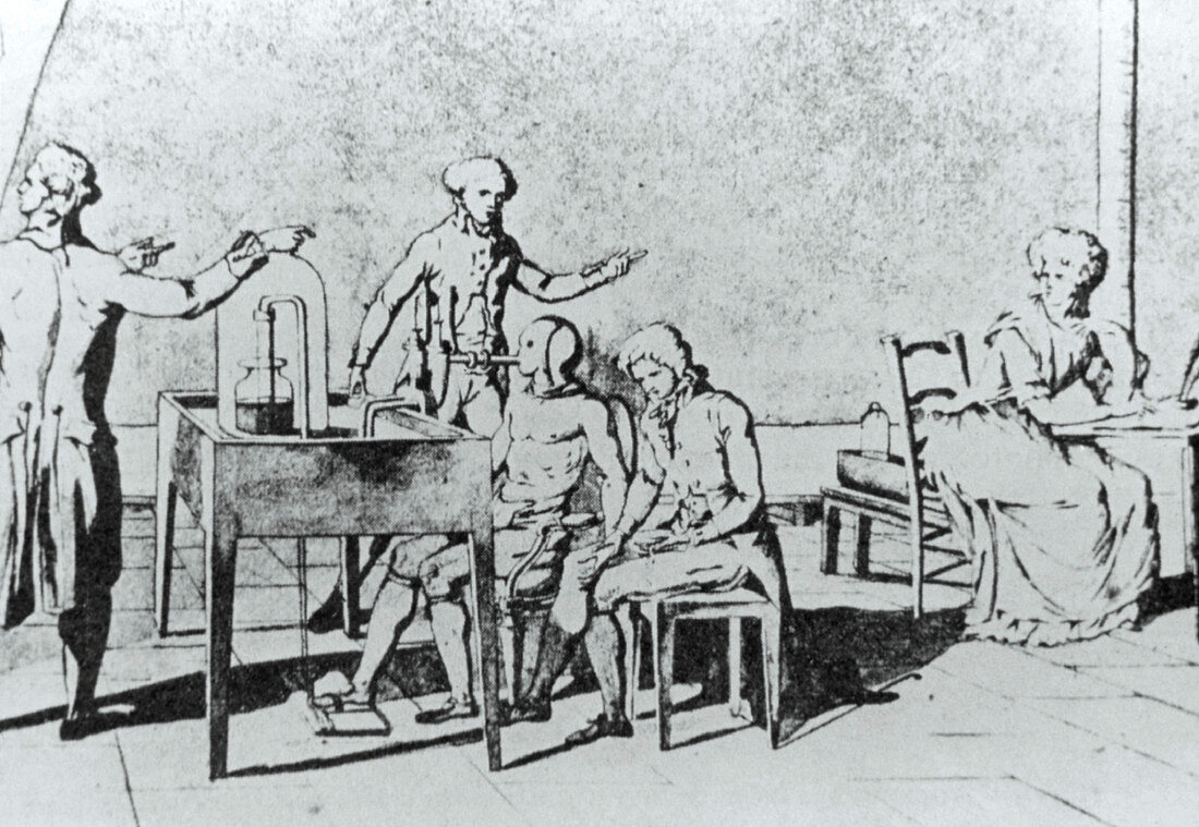 Lavoisier's experiment on human respiration