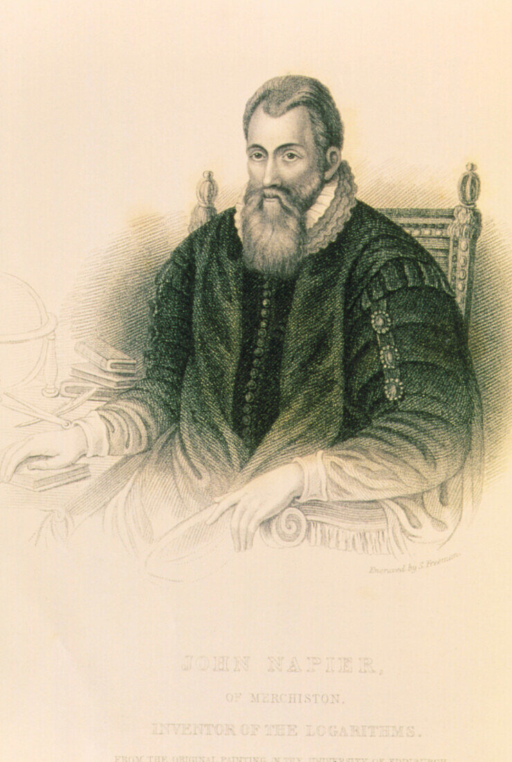 Portrait of the Scottish mathematician John Napier