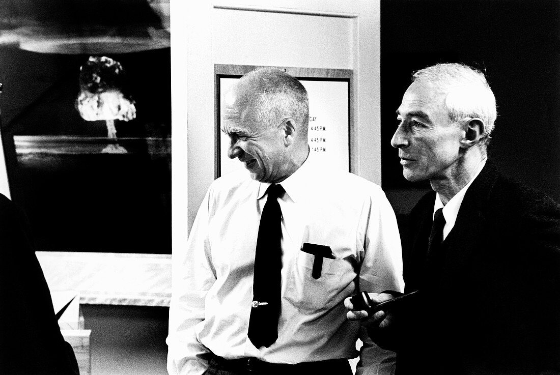 Robert Oppenheimer and Norris Bradbury