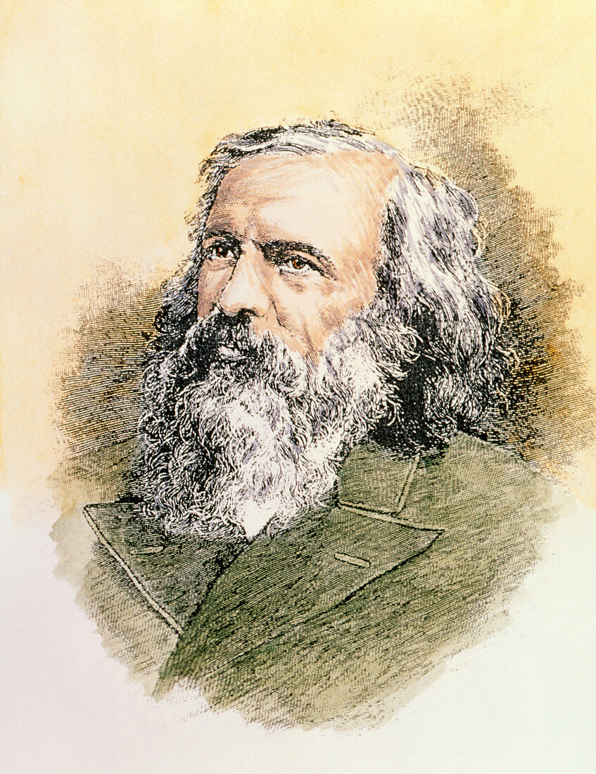 Engraving of the Russian chemist Dmitri M