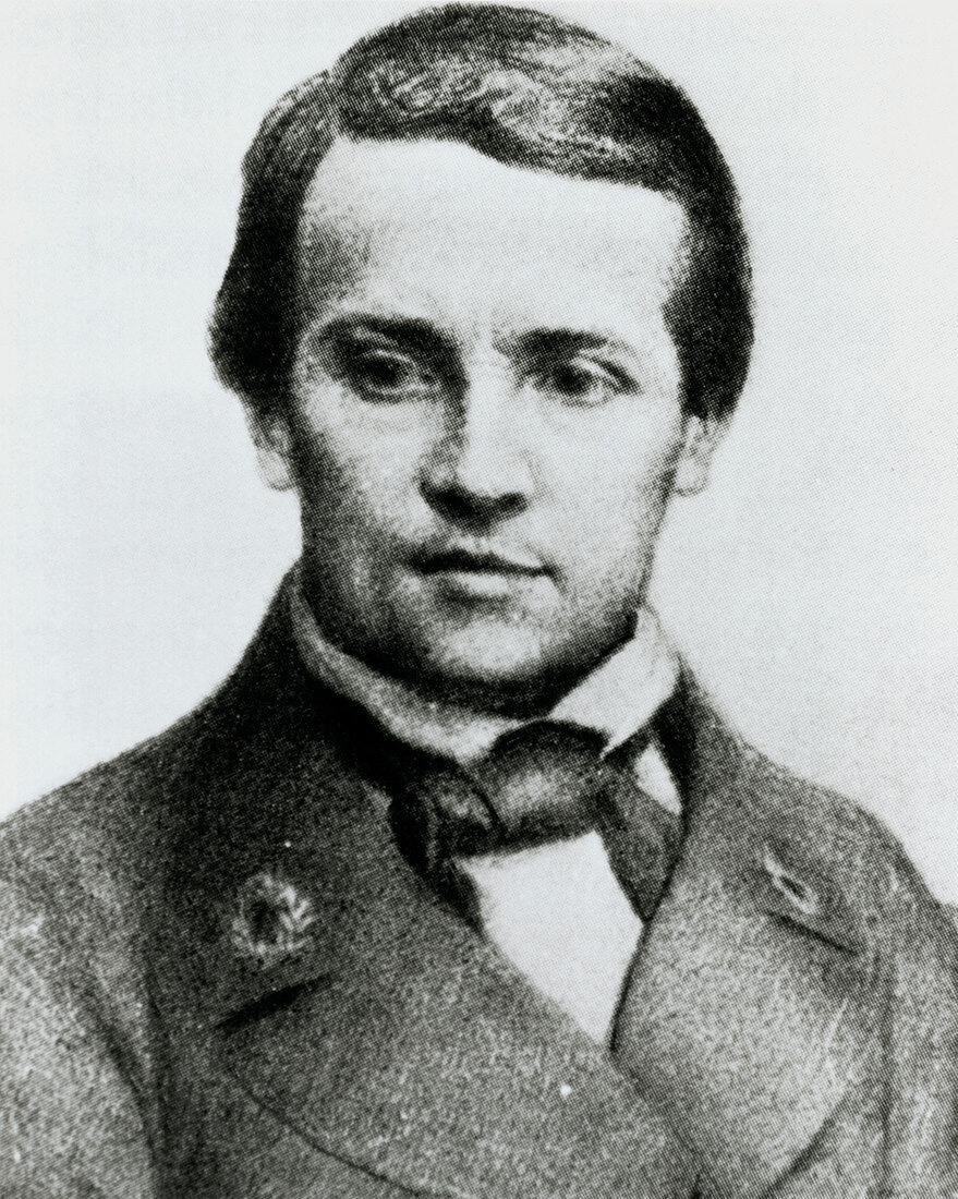 Portrait of microbiologist Louis Pasteur,aged 20