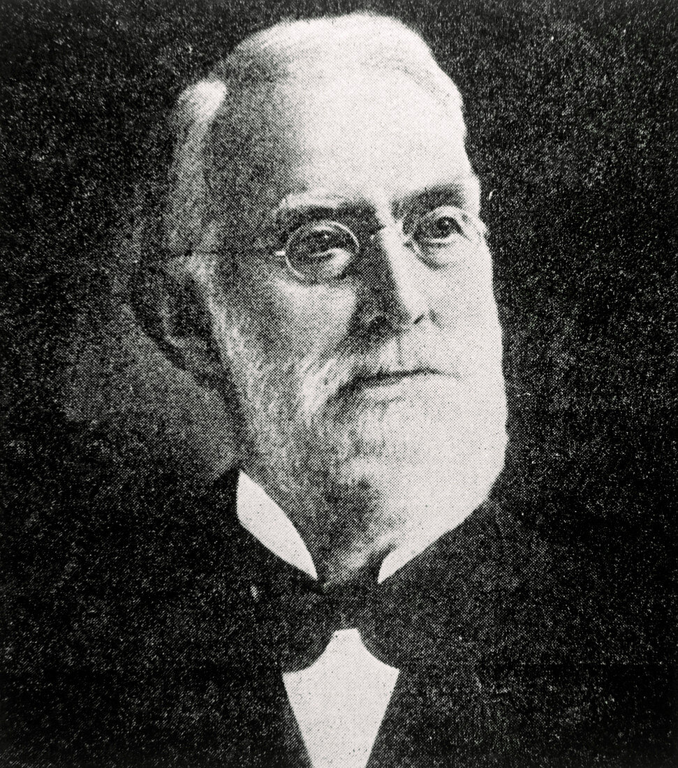 Portrait of Lester Pelton,American inventor