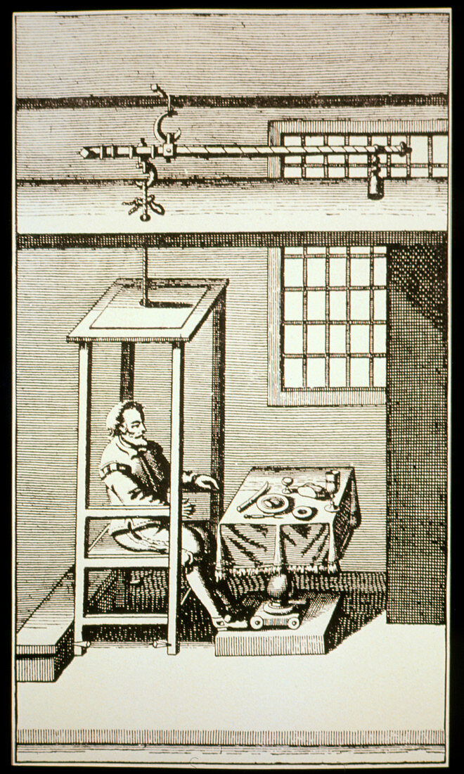 Frontispiece of Medicina Statica by Sanctorius