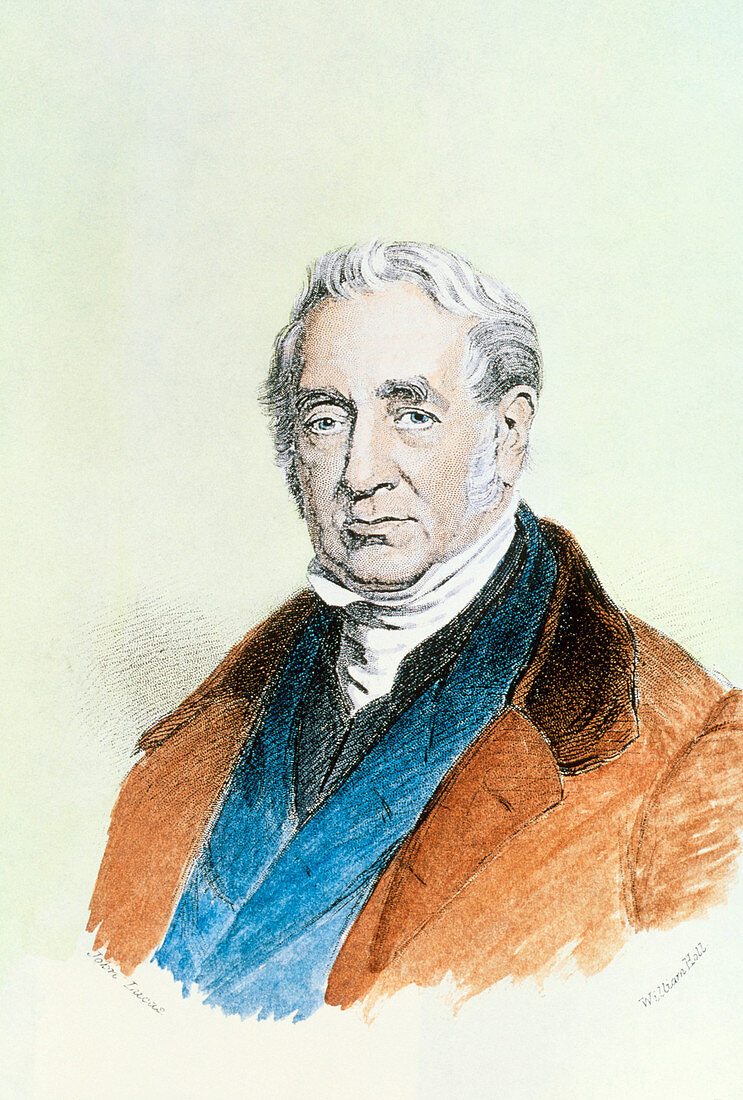 Portrait of British engineer,George Stephenson