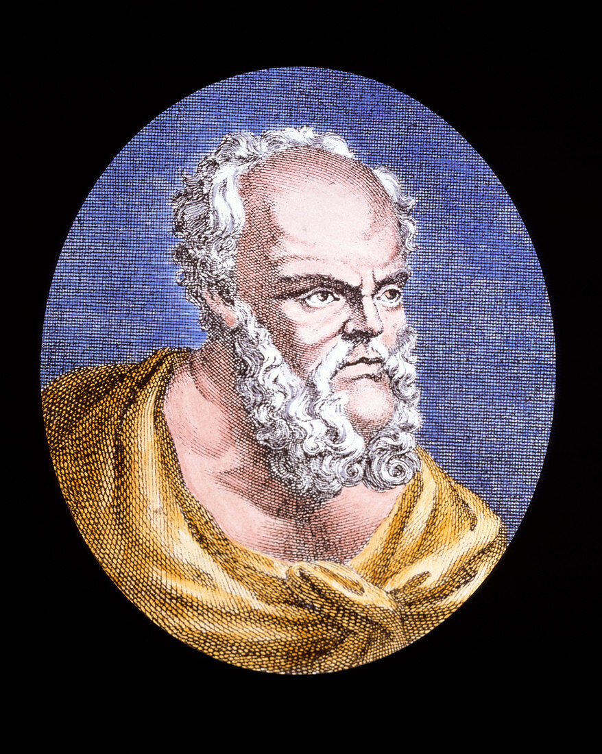 Portrait of the ancient greek philosopher Socrates