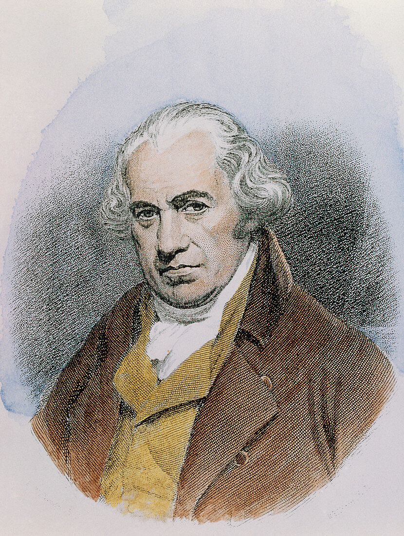 Portrait of James Watt,Scottish engineer