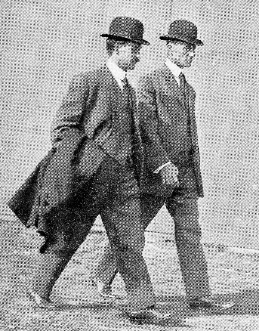 The Wright brothers,US aviation pioneers