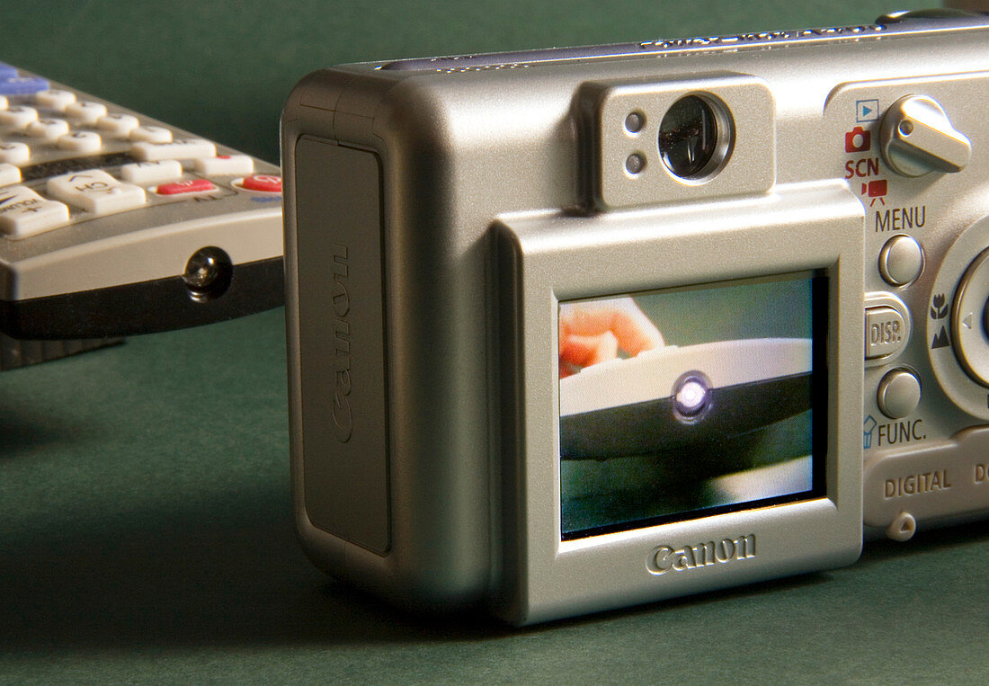 Digital camera displaying infrared