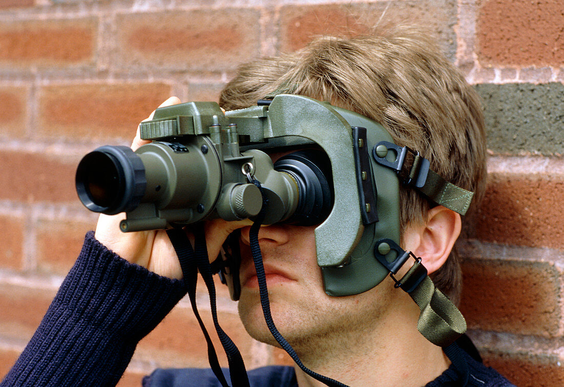 Man wearing General purpose night vision goggles