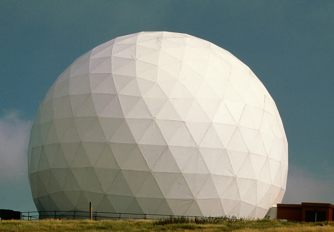 Geodesic radar dome,Lowther Hill,Scotland