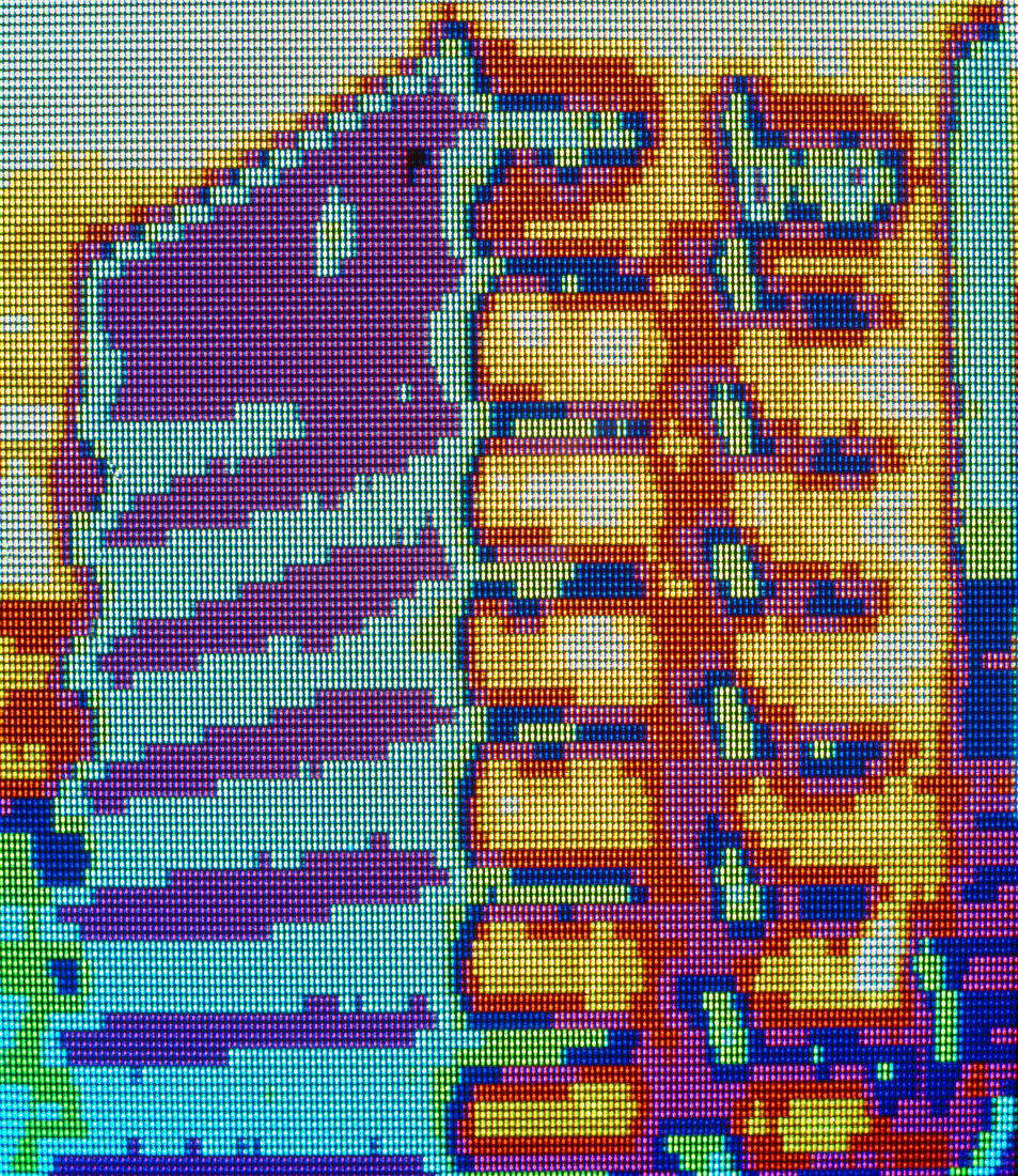 Thermogram of office block