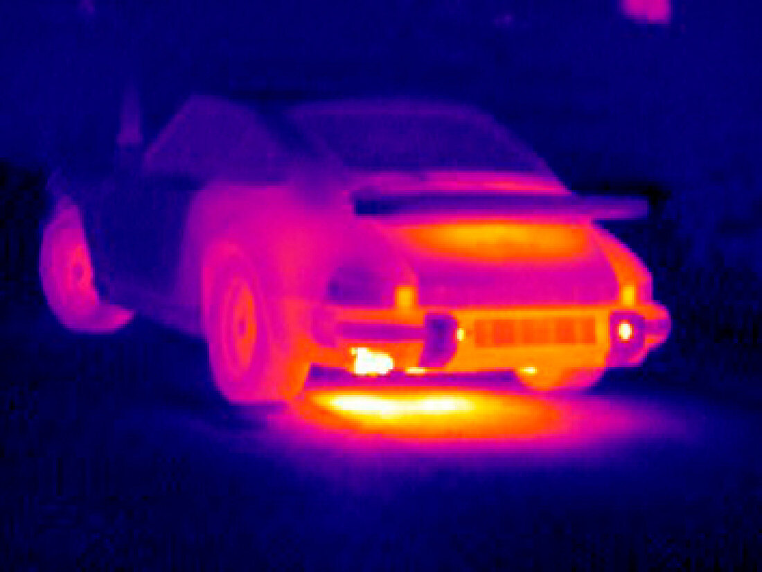 Porsche car,thermogram
