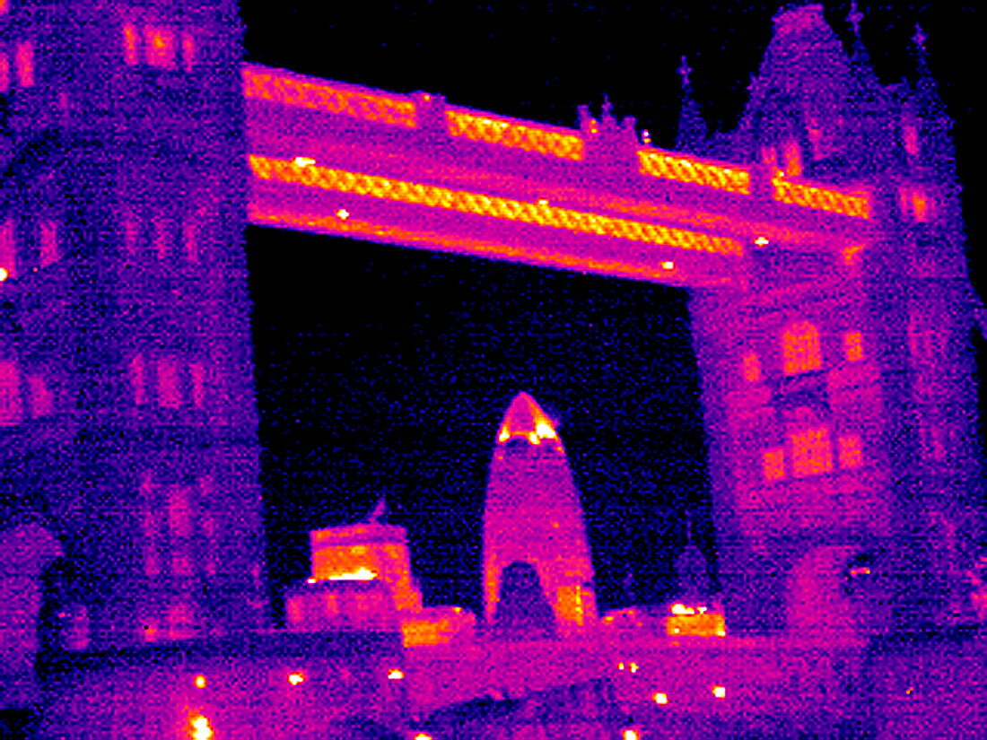 Tower Bridge,London,UK,thermogram