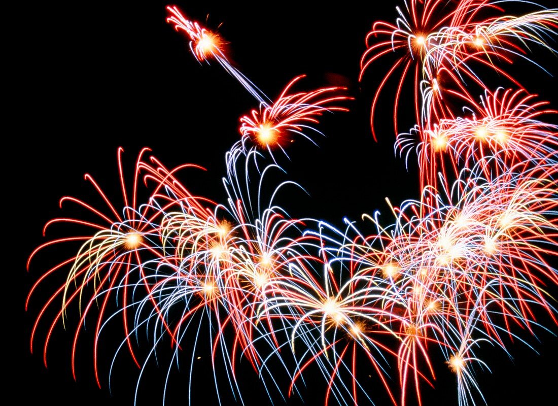 Aerial fireworks display