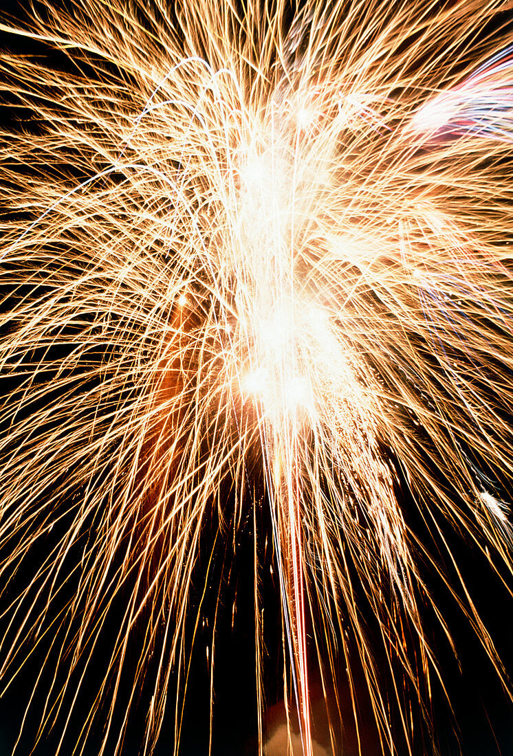 Time exposure of a sparkler firework
