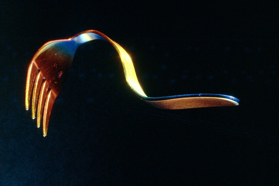 Photograph of a bent fork